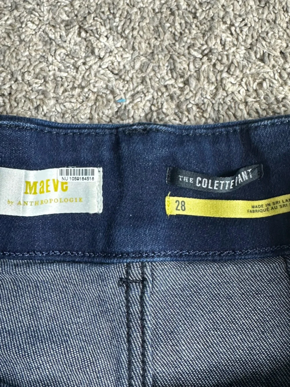 Maeve The Colette Crop High-Rise Wide-Leg Stretch Jeans 28 6 Dark zipper sides - Picture 6 of 13